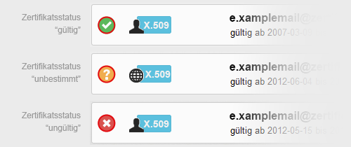 Zertifikatsstatus erkennen